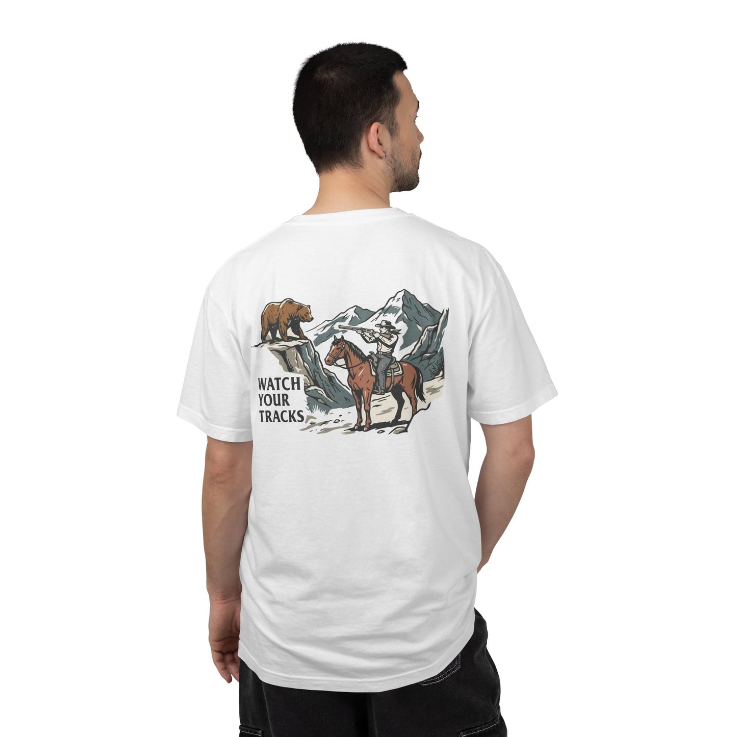 'Watch Your Tracks' Graphic T-Shirt