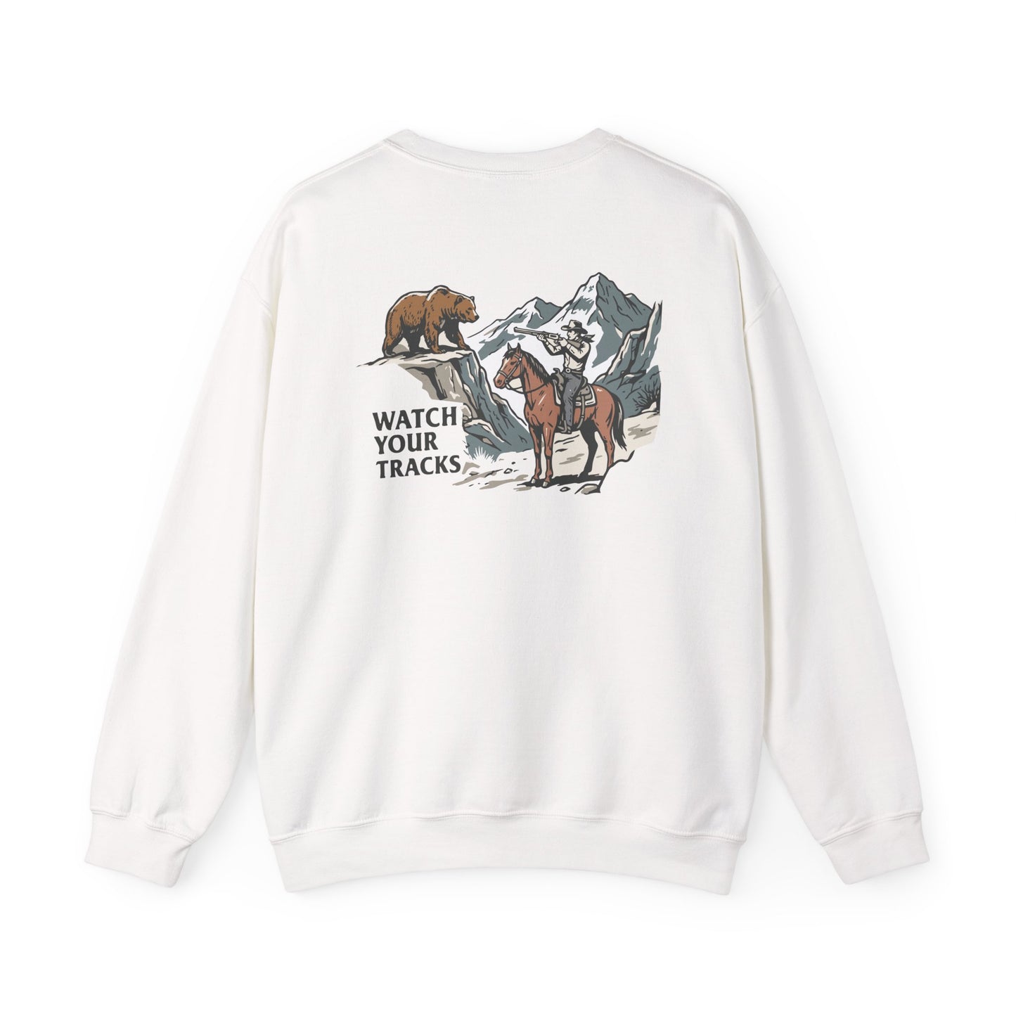 'Watch Your Tracks' Graphic Sweatshirt